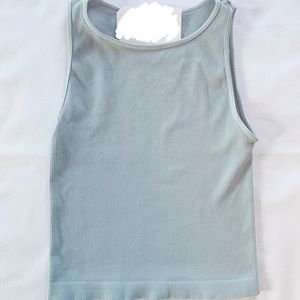 Baby Blue Ribbed Tank Top